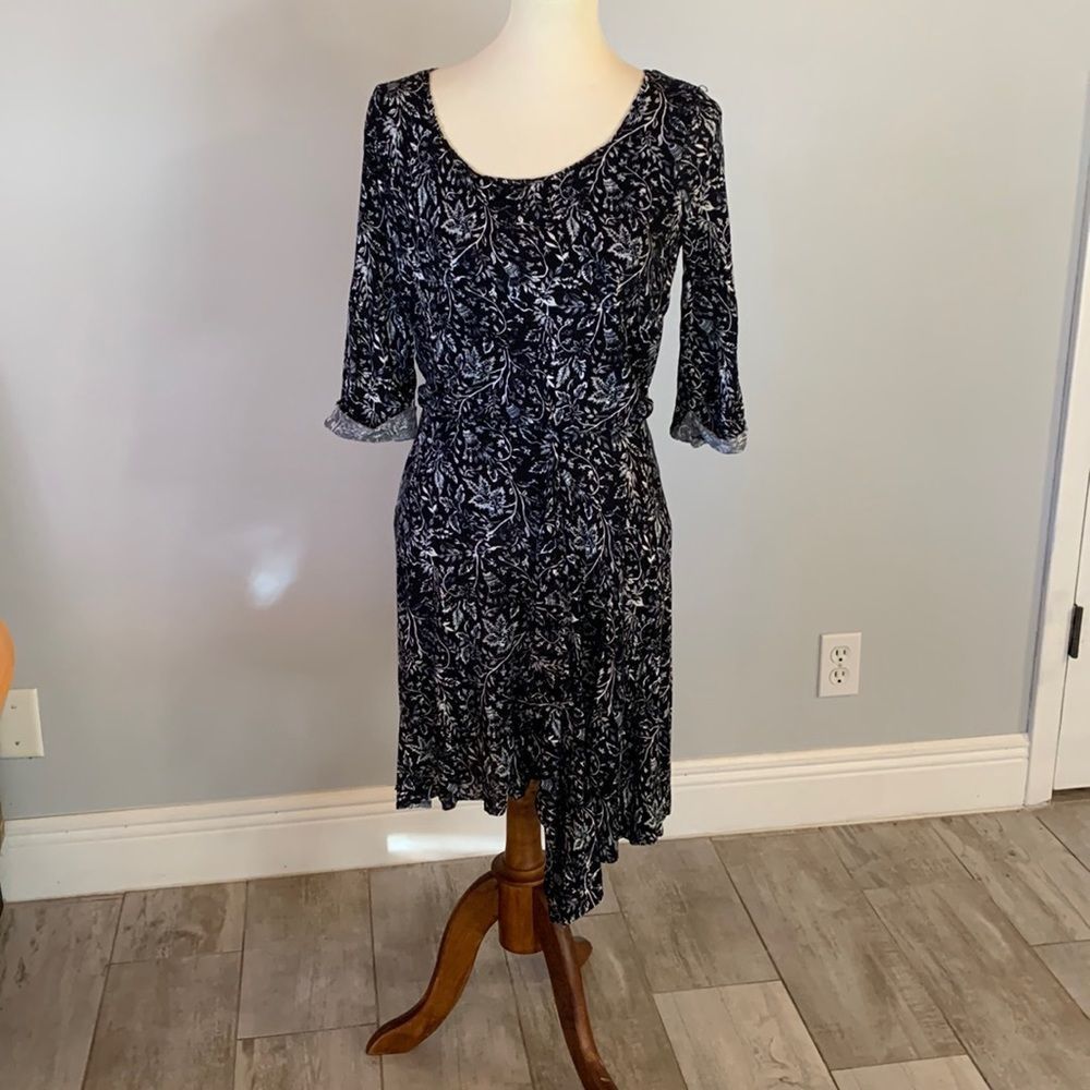 [Free People] Black/White Floral Dress - Size Small